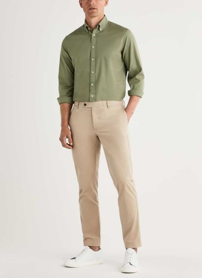 Light Green Shirt Matching Cream Color Pants