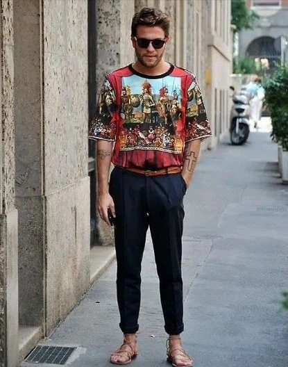Cigarette Pants with Artsy Tee