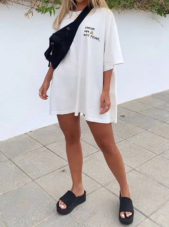 Combine Chic bum bag with oversized t shirts