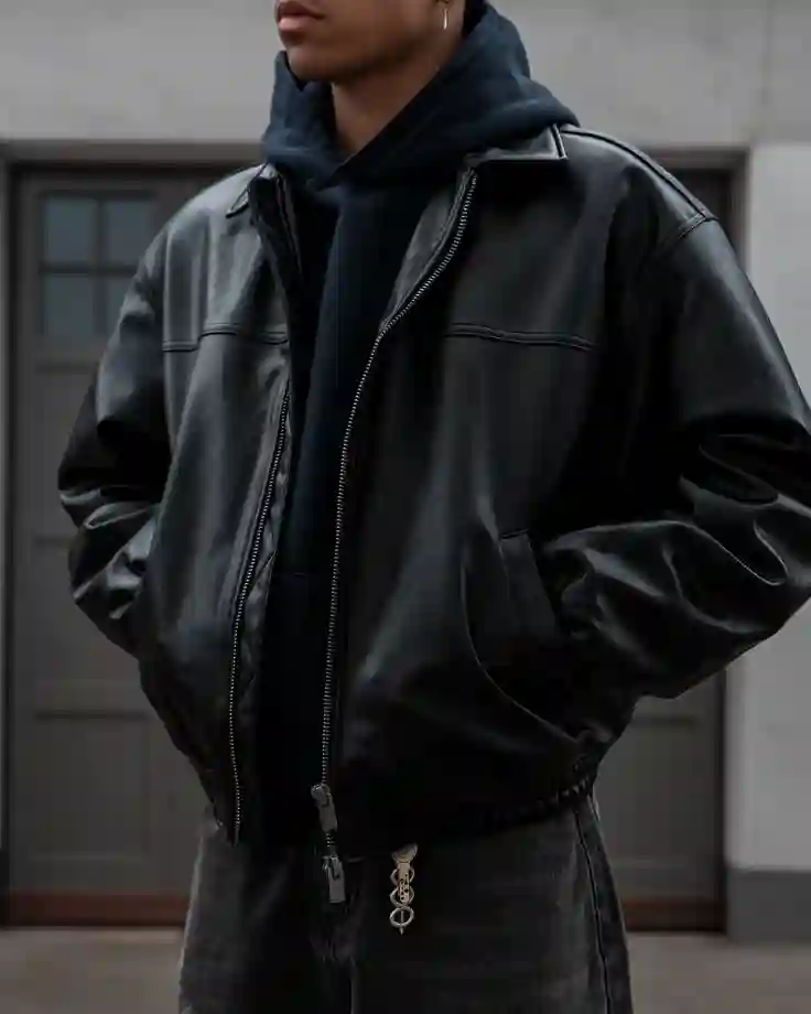 pair with leather jacket