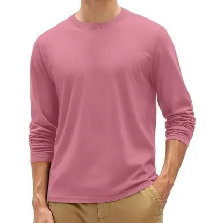 Mens Pink Long Sleeve t Shirt