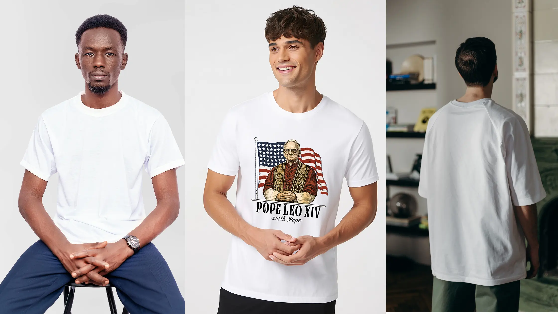 White T Shirt Combination for Men