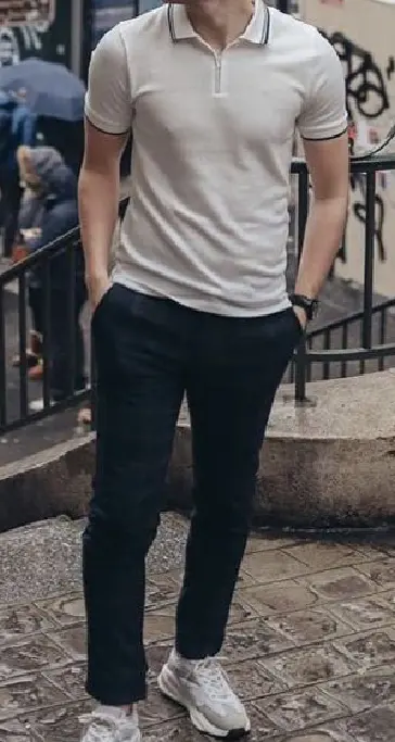 White polo t shirt combination