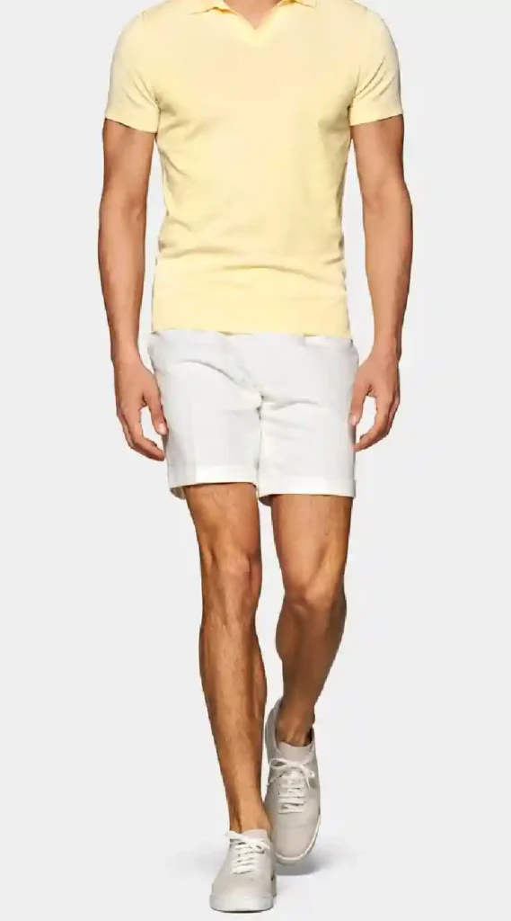 Yellow Polo T Shirt with Shorts