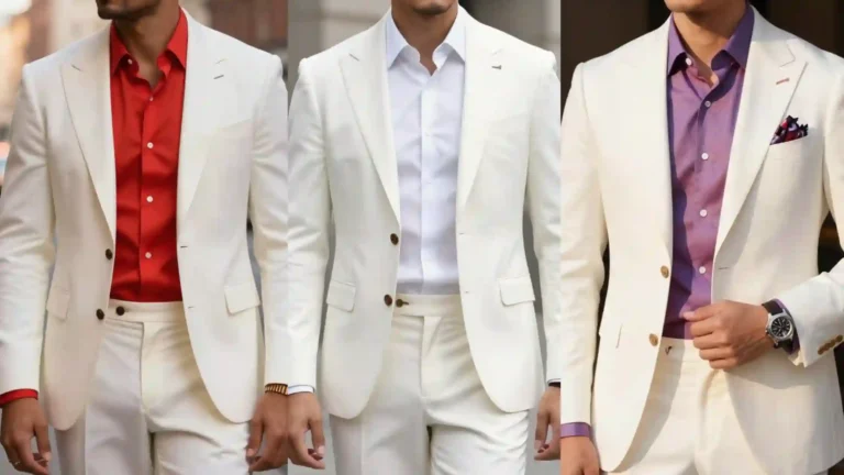 White Blazer Combination for Men