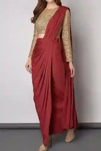 Indo Western Saree Draping