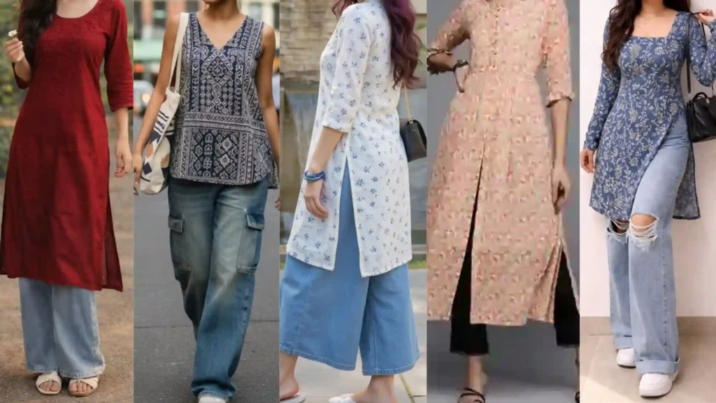 Types of Kurtis To Wear With Jeans